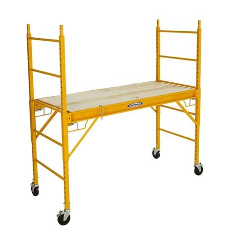 Reviews For Werner 6 Ft X 6 Ft X 25 Ft Steel Rolling Bakers Style Scaffold 1000lb Load