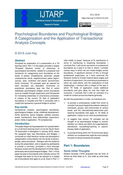 Nursing 1st year batch 5. (PDF) Psychological Boundaries and Psychological Bridges ...
