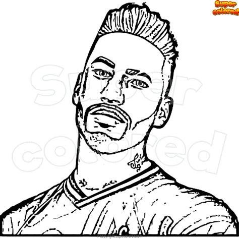 Coloring Page Fortnite Neymar Jr Coloring Home