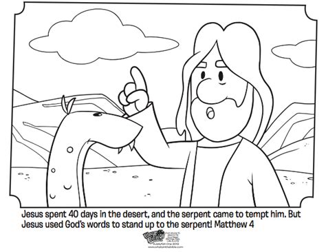 Jesus Tempted Bible Coloring Pages Whats In The Bible Jesus