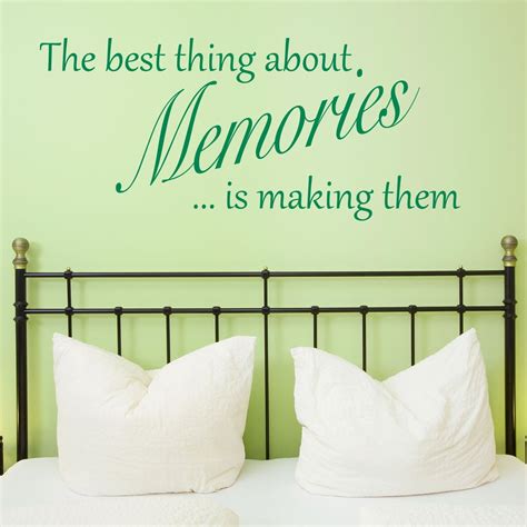 The Best Thing About Memories Quote Wall Sticker Decal World Of