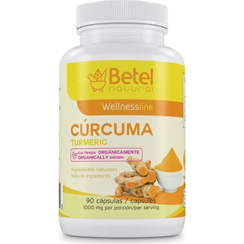 Organic Curcuma Turmeric Capsules By Betel Natural 1000 Mg Per