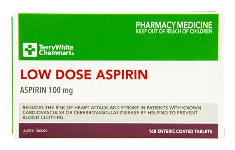 Buy Terrywhite Chemmart Low Dose Aspirin 100mg Enteric Coated Tablets