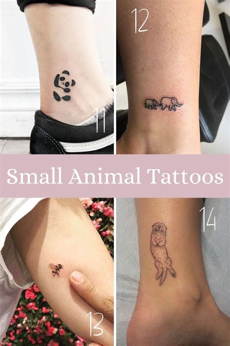 29 Adorably Cute Animal Tattoos Ideas Tattooglee Small Animal