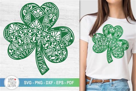 Mandala Shamrock Svg St Patricks Day Svg Cut File