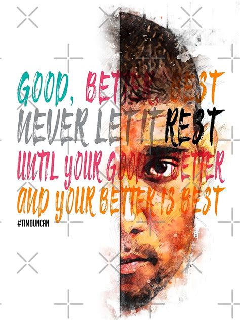 Tim Duncan Inspiration Saying Motivational Quote Watercolor Sketching