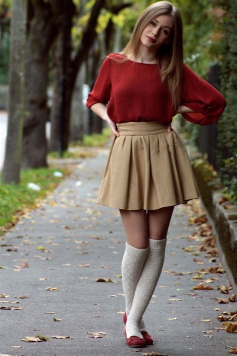 On Steps Of Autumn Fashion Cute Skirt Outfits Cute Skirts