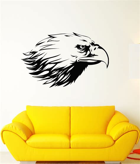 Vinyl Wall Decal American Bald Eagle Bird Head Stickers 3328ig