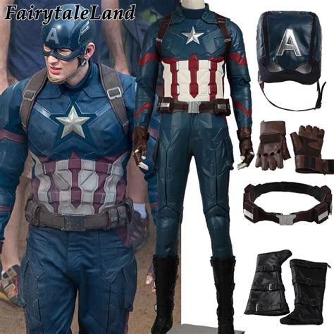 2017 Hot Movie Adult Captain America 3 Civil War Cosplay Costume Steve