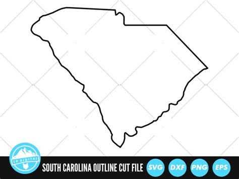 South Carolina Outline Svg Files South Carolina Cut Files Etsy