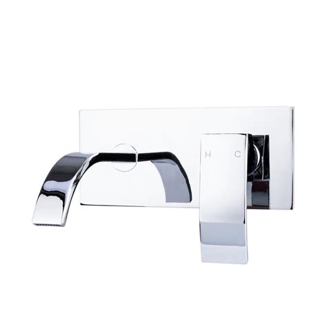 Both the handle and the spout are usually installed on the wall above a basin or some the uniform black walls are given a modern twist with backlights emphasizing the corners and floating white cabinets that match the floating vanity. Italia Single-Handle Wall Mount Bathroom Faucet with ...