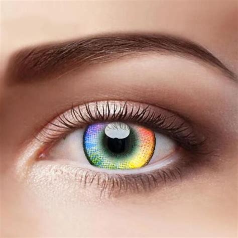 Eye Circle Lens Rainbow Flash Colored Contact Lenses A1153 In 2020