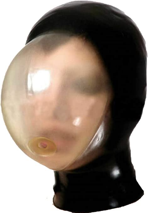 Latex Mask Rubber Hood Seamless Breath Control Hood Breath Play Suffocating Gummy