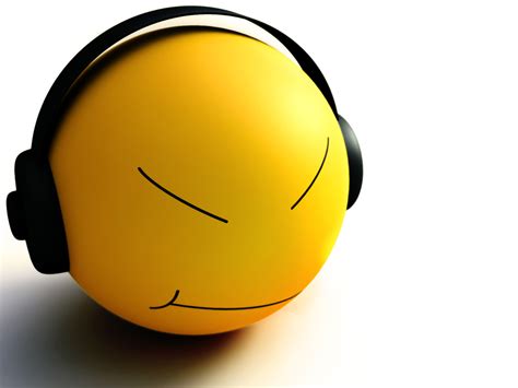 Smiley Listen Music Wallpapers Wallpapers Hd