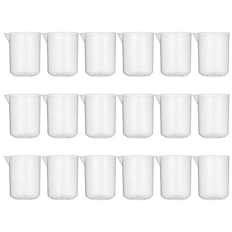 Buy 18 Pack Plastic Beakers 1000 Ml Graduations Premium Polypropylene