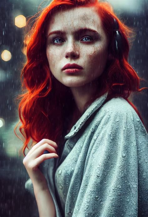 Epic 3d Portrait Of A Beautiful Redhead Girl In The Midjourney