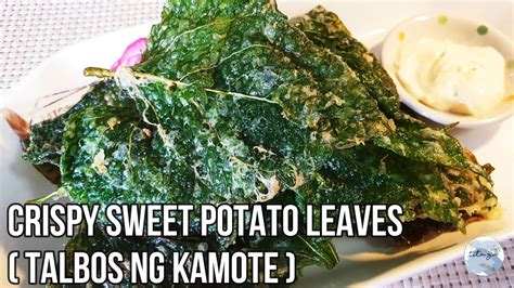 Crispy Sweet Potato Leaves Talbos Ng Kamote Youtube