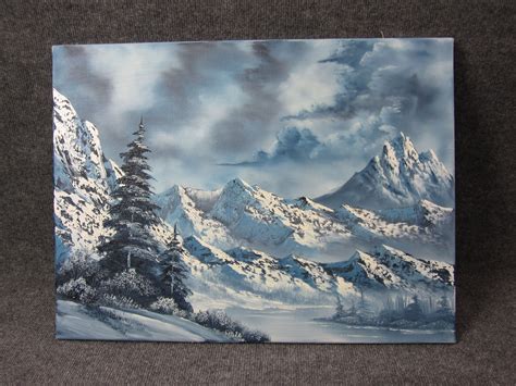 Large Snowy Mountains By Kevin Hill Watercolor Landscape Paintings