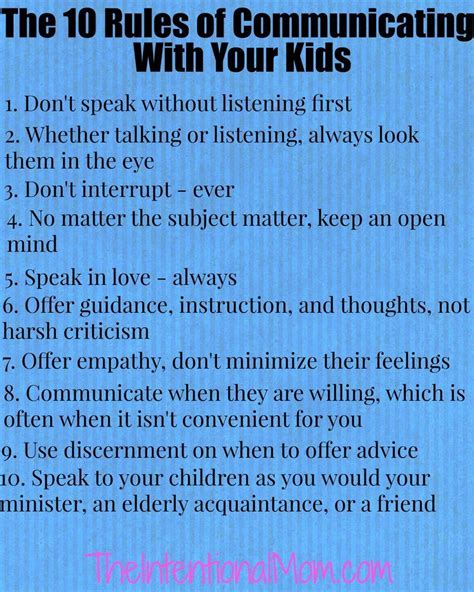 The 10 Rules Of Communicating With Your Kids Strong Relationship