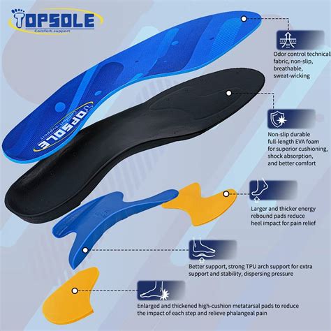 Buy Topsole Orthotic Insoles Plantar Fasciitis Insoles Arch Support Insoles For Flat Feetfoot
