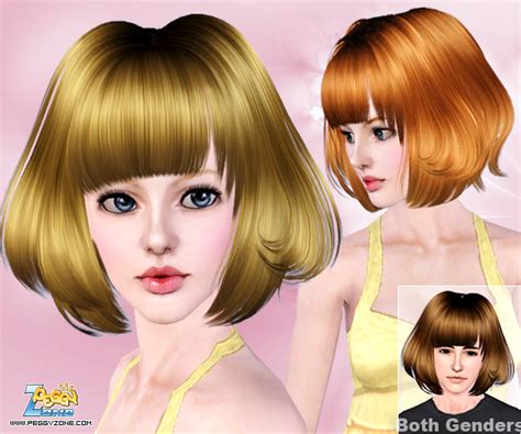 Inverted Bob Hairstyles Id 445 By Peggy Zone Sims 3 Hairs
