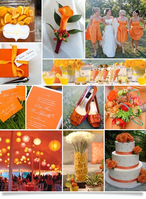 64 Orange Wedding Theme Ideas Orange Wedding Orange Wedding Themes