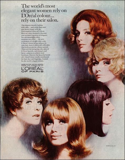 1968 loreal loreal beauty advertising retro hairstyles