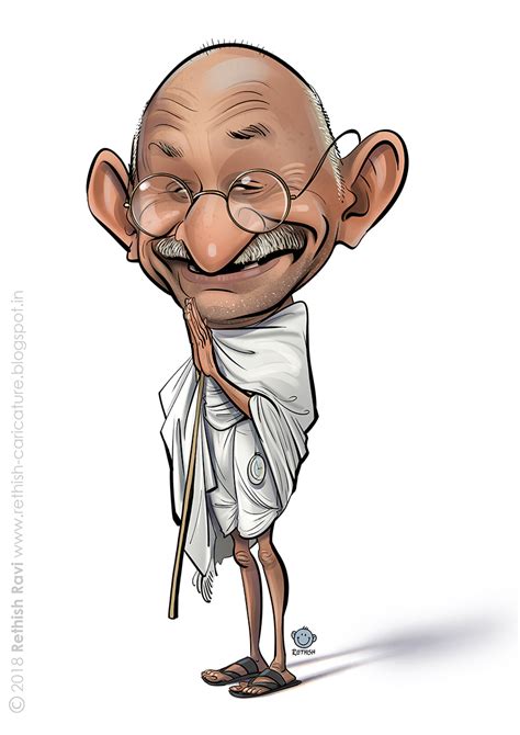 Rethish Art Gandhi Caricature