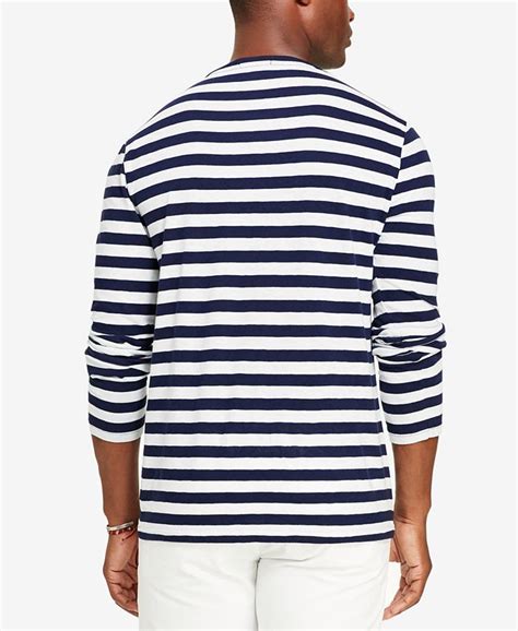 Polo Ralph Lauren Mens Striped Long Sleeve T Shirt And Reviews T