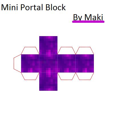 Easy Minecraft Nether Portal Papercraft Proyecto