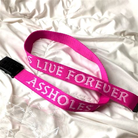 Accessories New Assholes Live Forever Pink Belt Poshmark