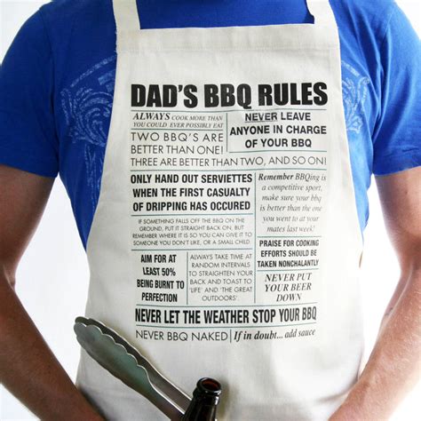 Personalised Bbq Rule Apron By Modo Creative