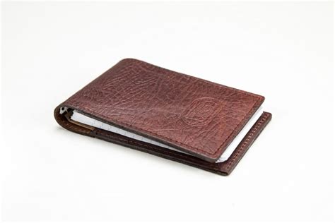 Leather Flip Style Notepad Made In America Buffalo Billfold Company