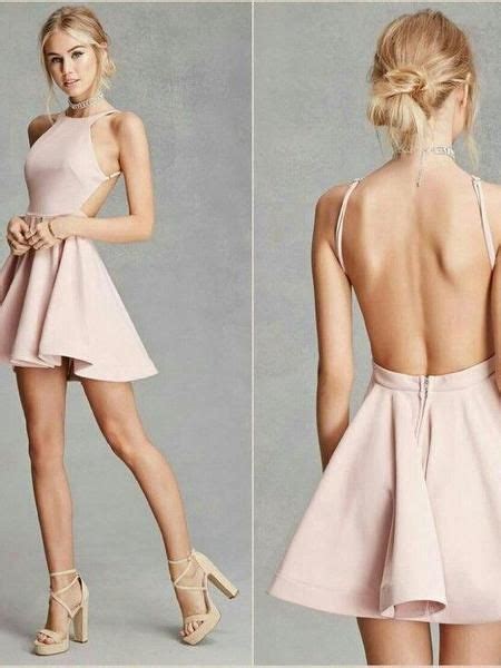 Bohoprom Homecoming Dresses Sexy Satin Jewel Neckline Backless Short A