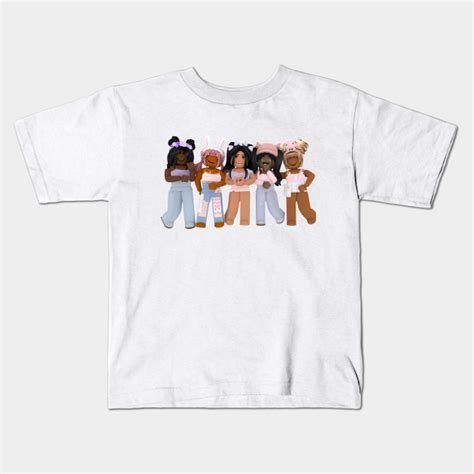 Roblox Girls Pink And Lavender Roblox Kids T Shirt
