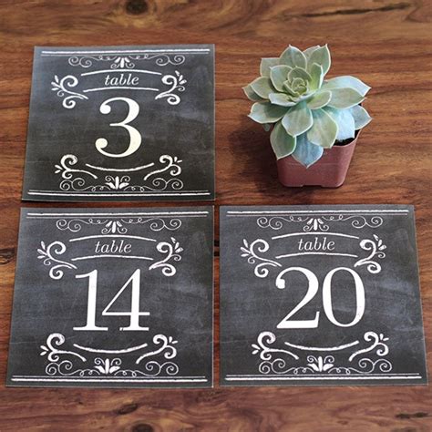 Chalkboard Table Numbers Printable By Basic Invite