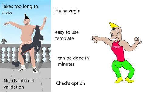 the virgin art vs the chad meme r virginvschad