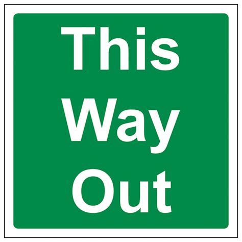 This Way Out Square Safety Signs 4 Less