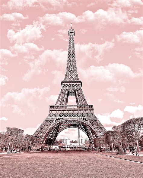 Paris In Pink Eiffel Tower Paris Decor France 8 X 10 Digital