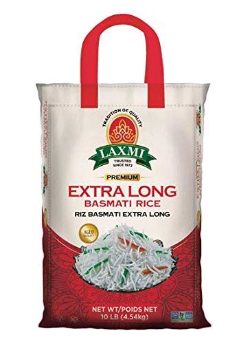 Laxmi Extra Extra Long Grain Riz Basmati Rice 10 Lbs Bag