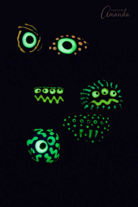 Glow In The Dark Monster Rocks A Fun Glowing Halloween Craft