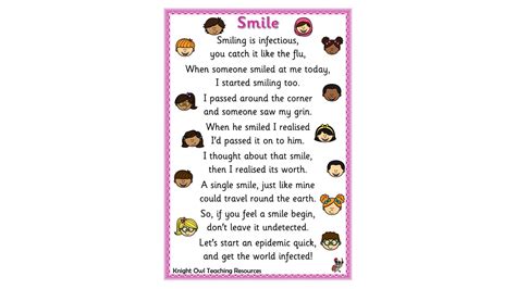 Smile Poem Poster