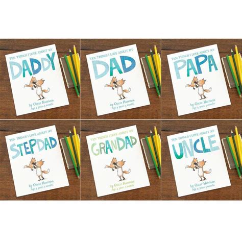 Reasons I Love Dad Childrens Book Personalised Book A Perfect T