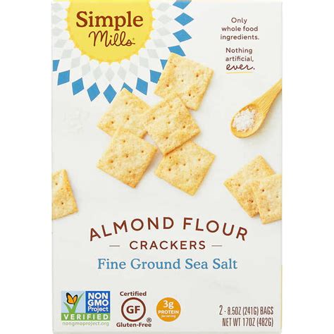 Simple Mills Almond Flour Sea Salt Crackers 85 Oz 2 Count Walmart
