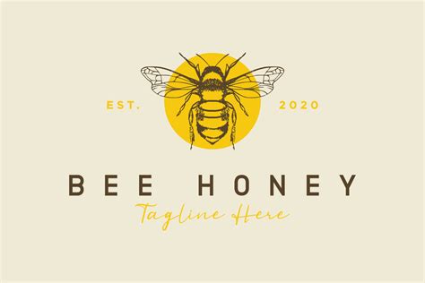 Bee Honey Logo Design Premium Graphic By Byemalkan · Creative Fabrica