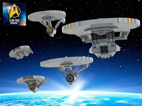 Lego Moc Star Trek Starship Enterprise Pack 2151 To 2293 By