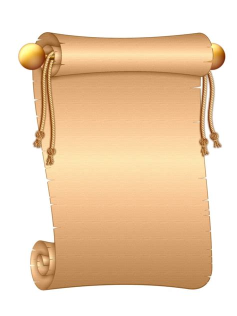 Scroll Letter Clipart Throughout Scroll Paper Template Word Gold