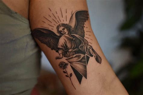 Guardian Angel Tattoos For Men Sleeve