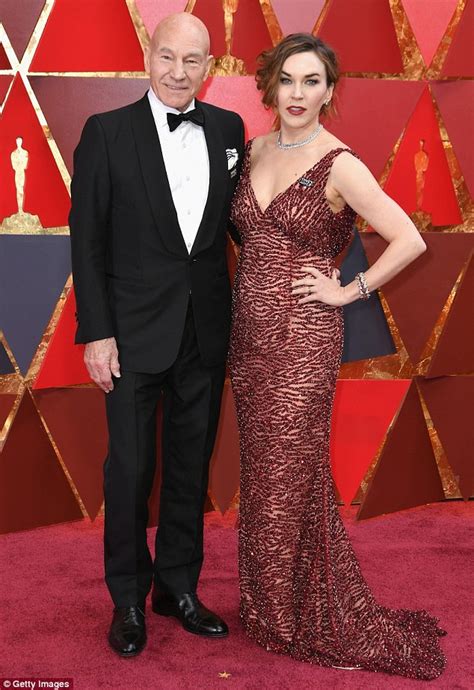 Oscars 2018 Patrick Stewart Turns Heads With Wife Sunny Daily Mail Online