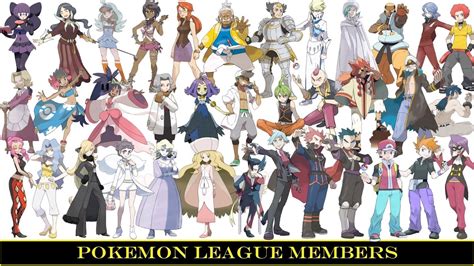 Pokemon League Members Elite 4 And Champions Youtube